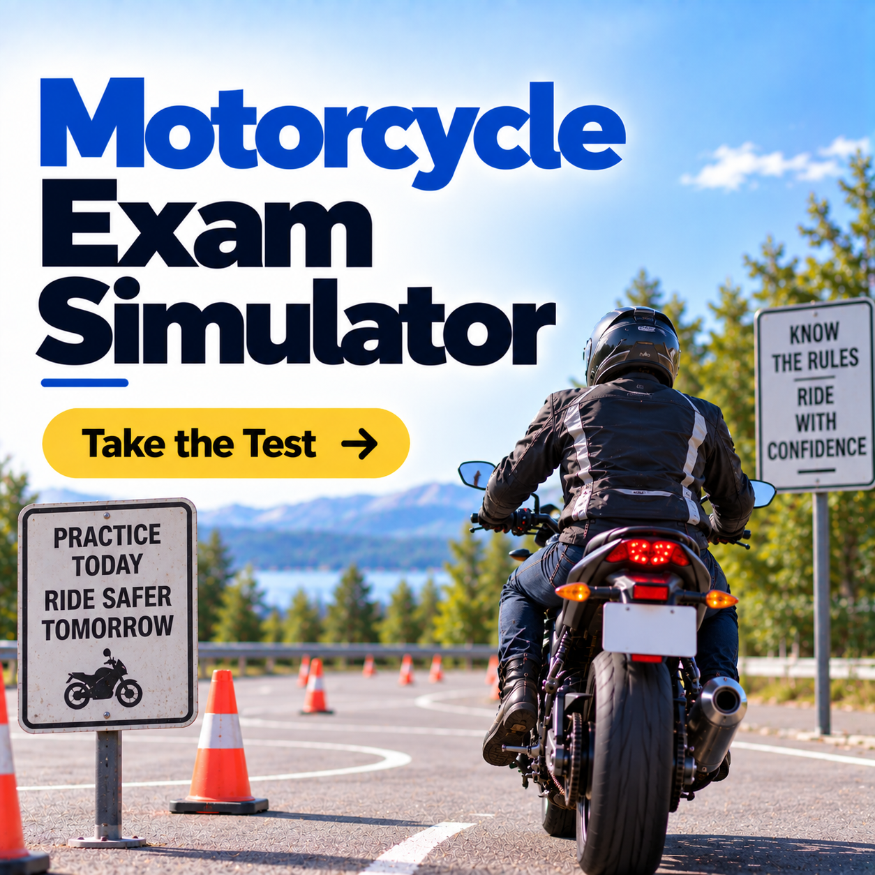 Alabama Motorcycle Exam Simulator – 20 Questions with Answers