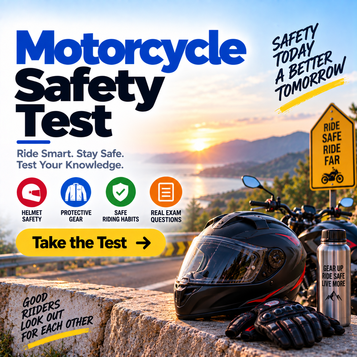 Alabama Motorcycle Safety Test – 20 Questions with Answers