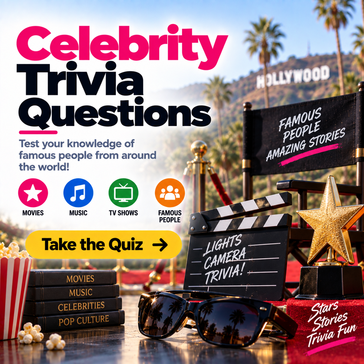 Celebrity Trivia Quiz – 20 Questions with Answers