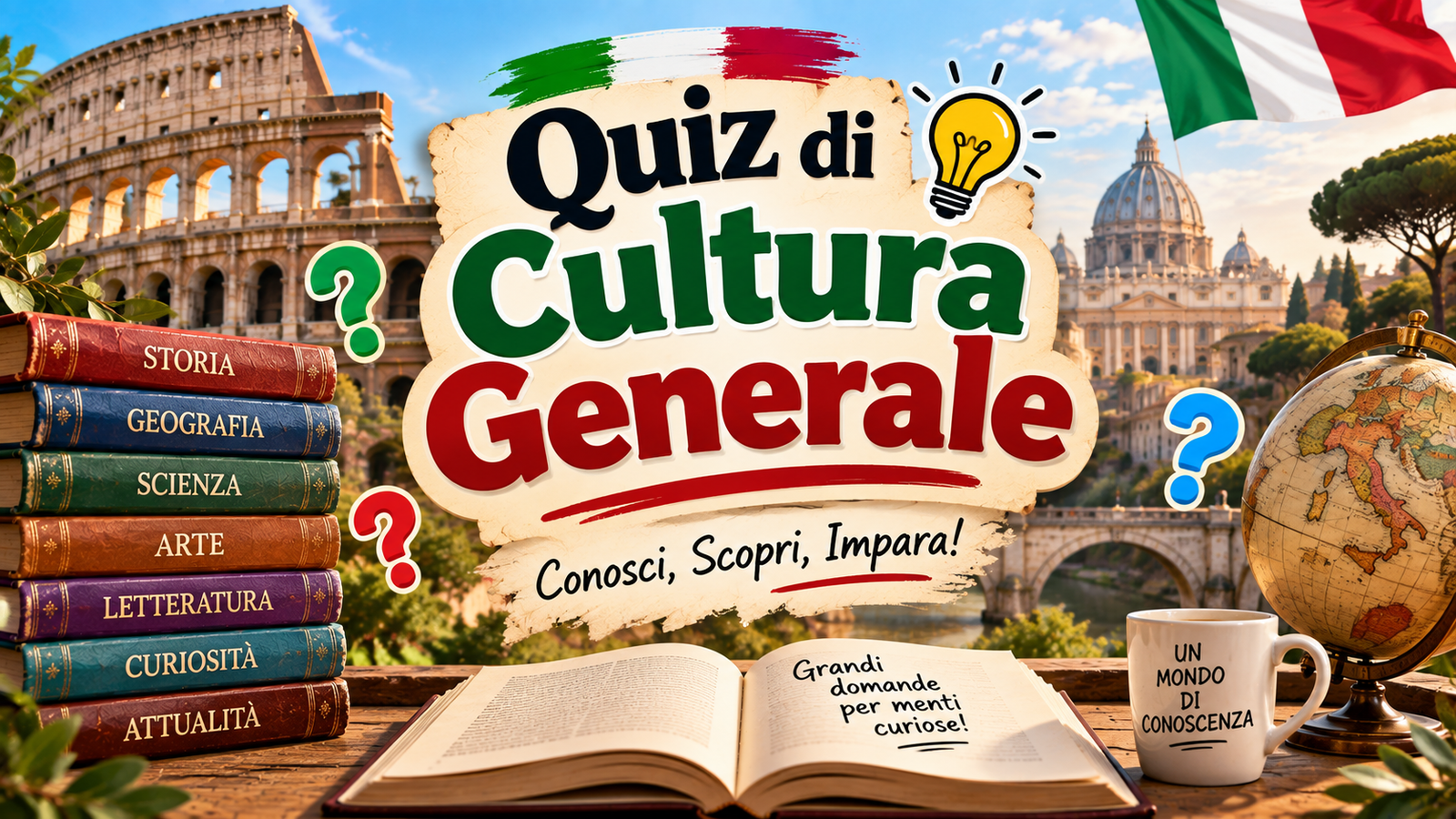 Quiz di Cultura Generale d'Italia – 20 Domande