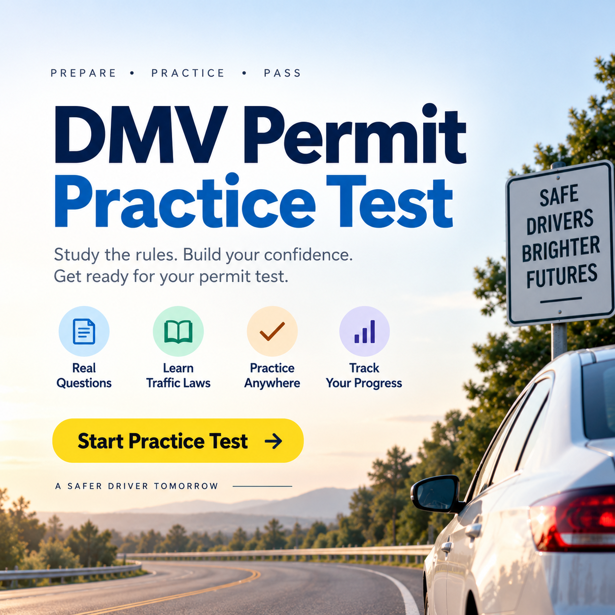 Alabama DMV Permit Practice Test – 20 Questions with Answers