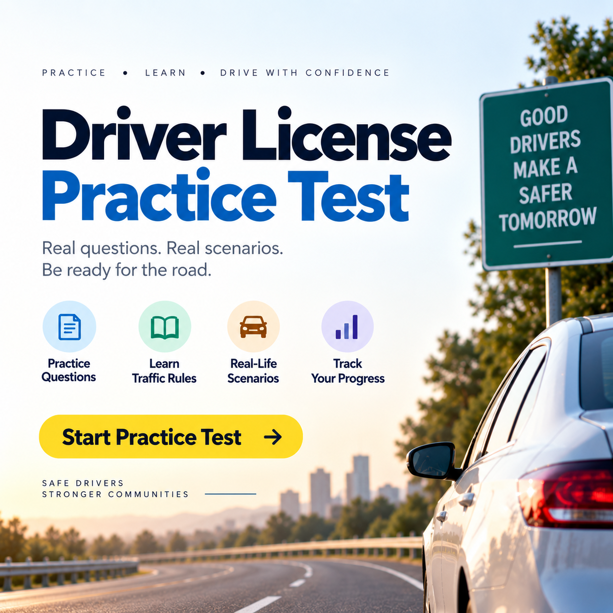 Alabama Driver License Practice Test – 20 Questions with Answers