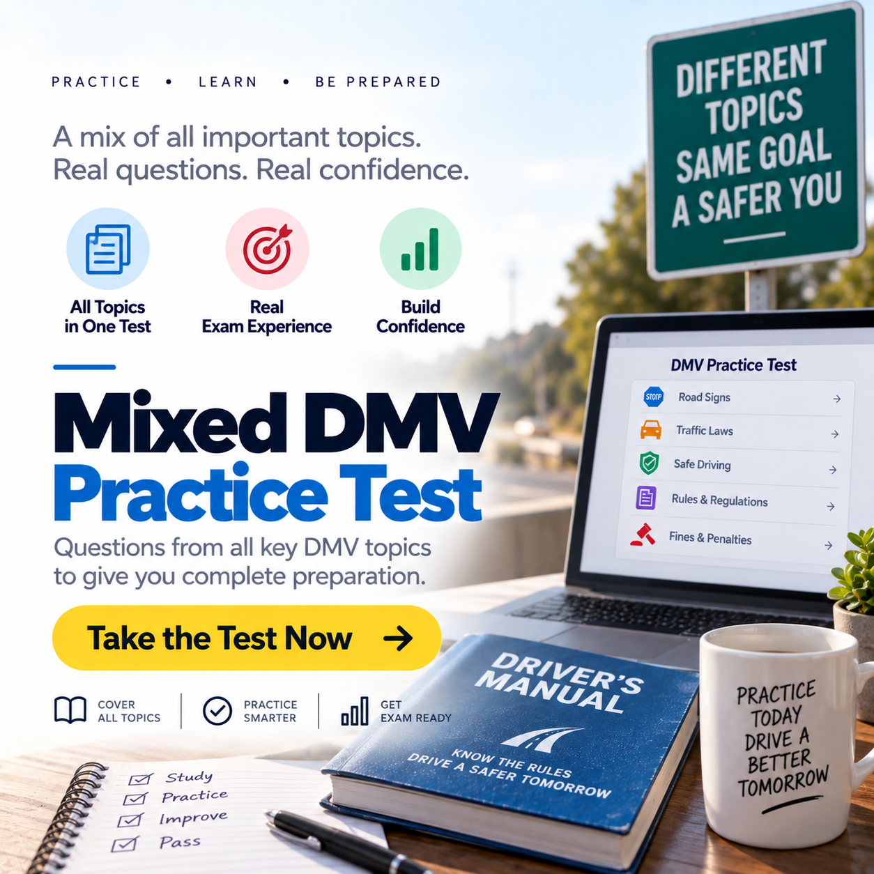 Alabama Mixed DMV Practice Test – 20 Questions with Answers