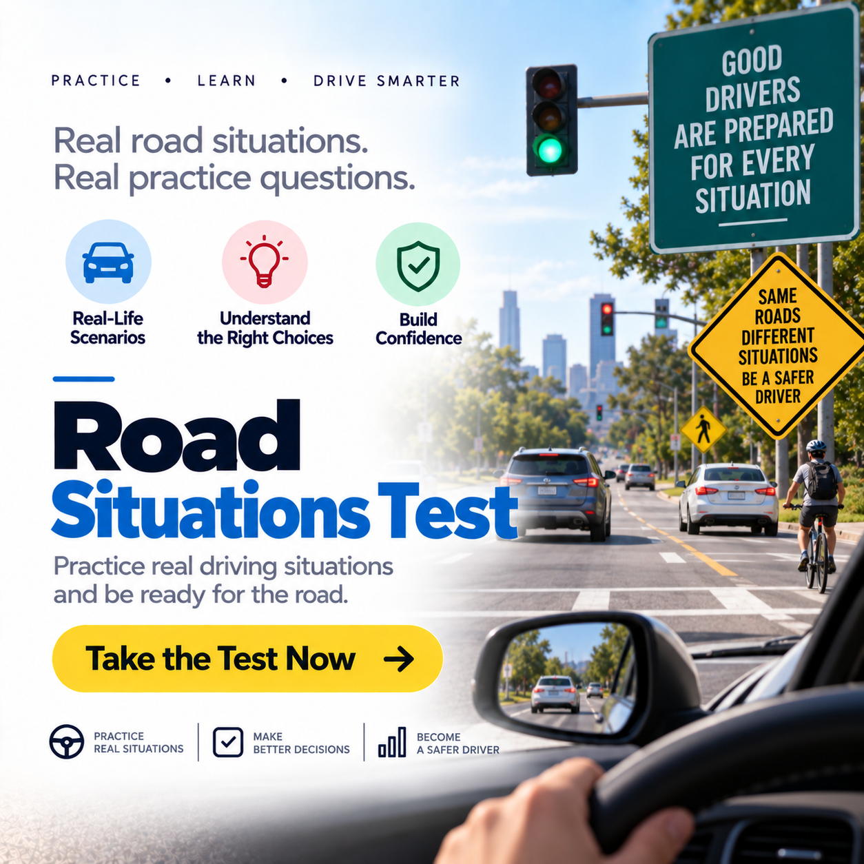 Alabama Road Situations Test – 20 Questions with Answers