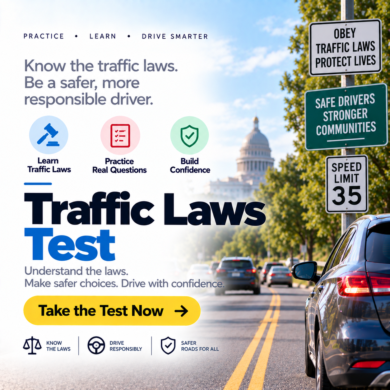 Alabama Traffic Laws Test – 20 Questions with Answers